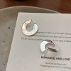 S925 sterling silver Korean version, niche design, photosensitive surface texture, Korean-style earrings, simple and individual Korean-style earrings and stud earrings Application Scenario